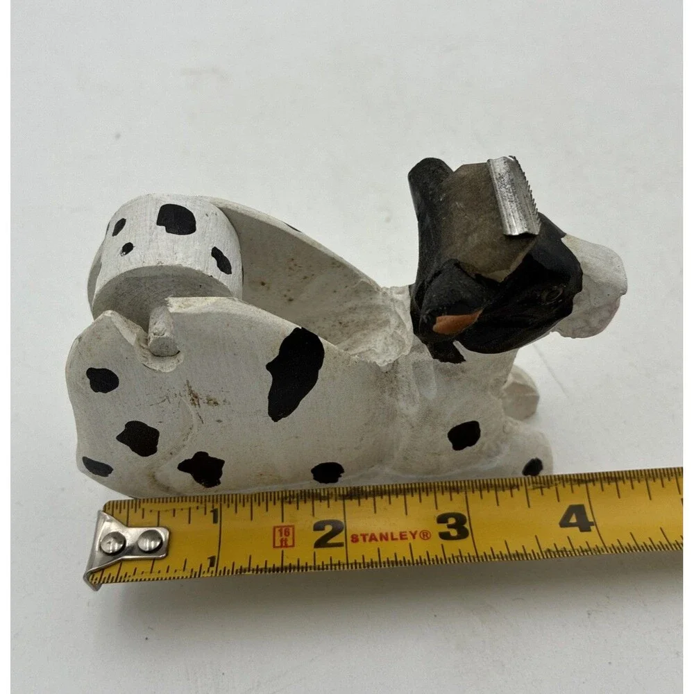 cow head shape Tape Dispenser desk top wood carving